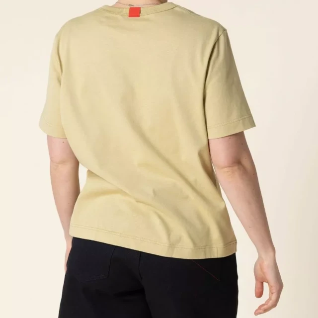 1083 - T-SHIRT DROIT 404 UNI coton bio vert chartreuse Femme