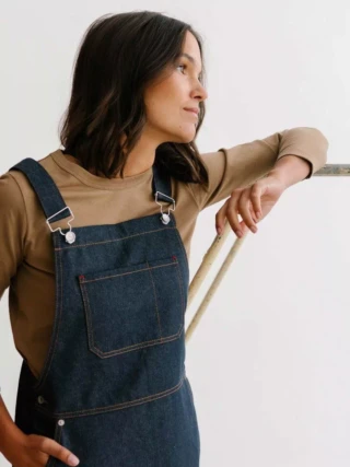 1083 - T-SHIRT MANCHES LONGUES DROIT 405 UNI coton bio moka Femme
