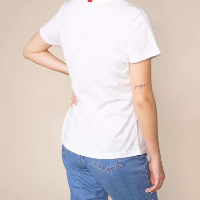 1083 - T-SHIRT AJUSTE 406 UNI coton bio blanc Femme