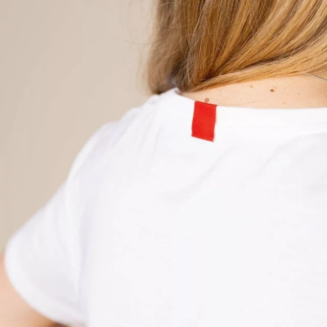 1083 - T-SHIRT AJUSTE 406 UNI coton bio blanc Femme