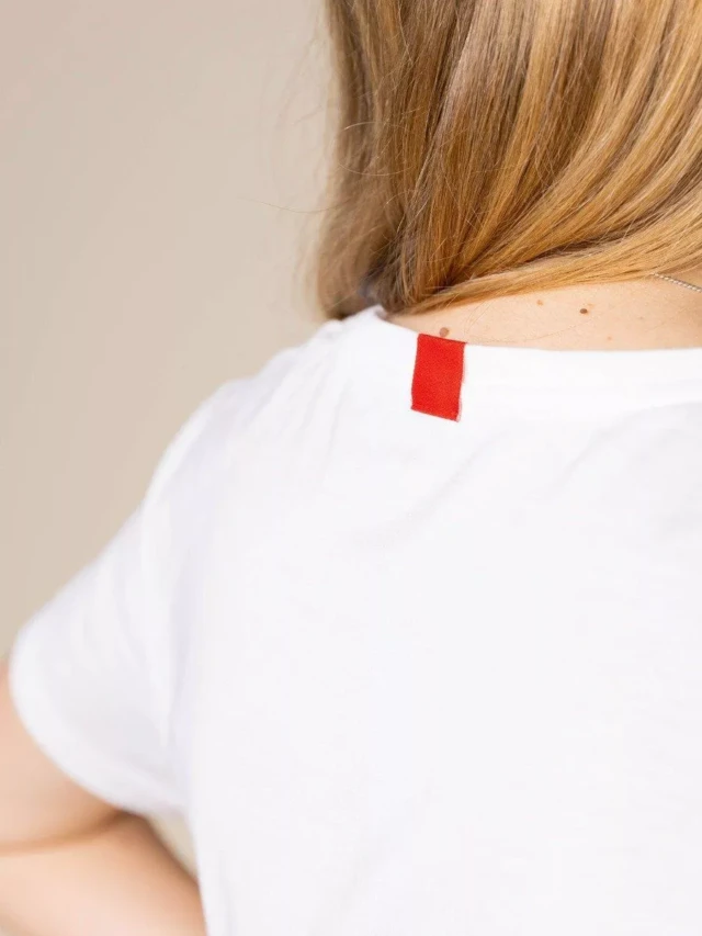 1083 - T-SHIRT AJUSTE 406 UNI coton bio blanc Femme