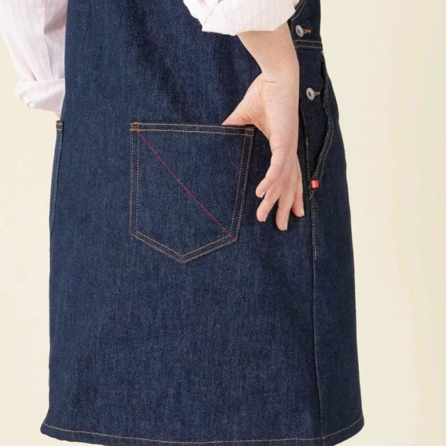 1083 - ROBE SALOPETTE 549 POCHES ITALIENNES coton bio superdenim carde bleu