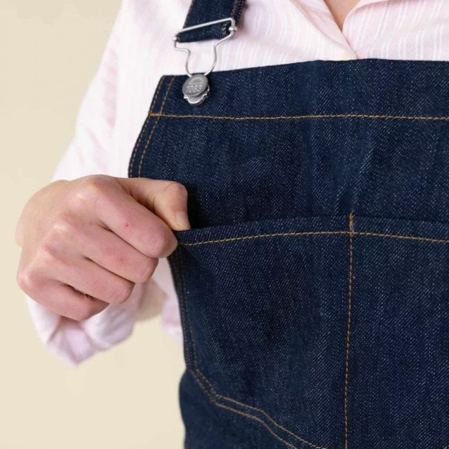 1083 - ROBE SALOPETTE 549 POCHES ITALIENNES coton bio superdenim carde bleu