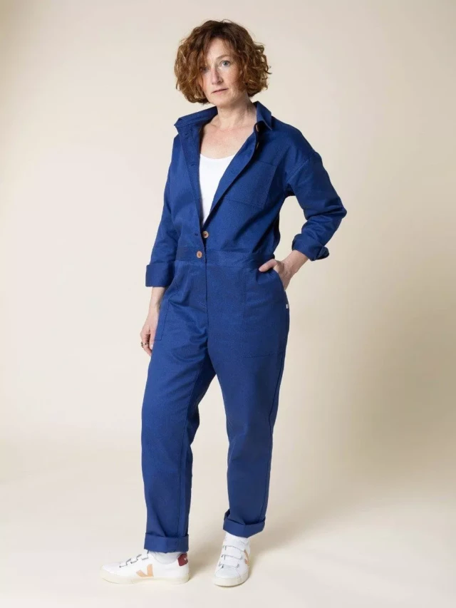 1083 - COMBINAISON BLEU OUVRIER 570 coton bio denimoriginal uni Femme