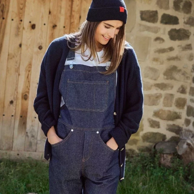 1083 - BONNET 841 VOLONTAIRE laine recyclee bleu Unisexe