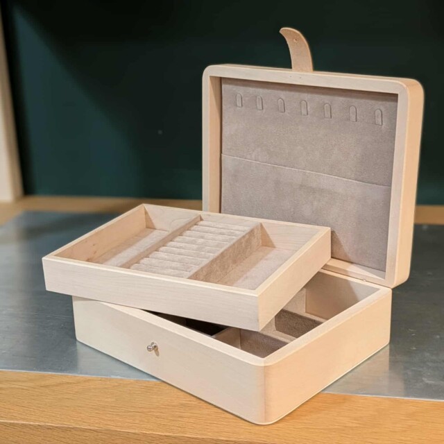 Manufacture Jacquemin - Coffret casier à bijoux en érable grand modèle