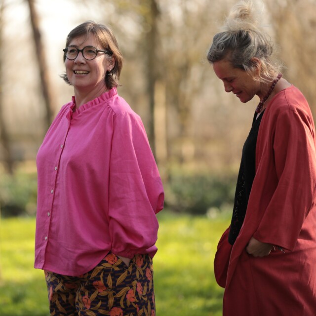 Quintessence - Blouse Miléna - lin fushia