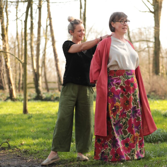 Quintessence - Jupe longue Maya - Satin de coton Toscane