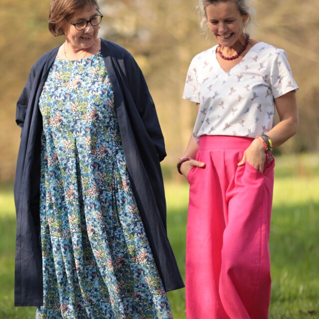 Quintessence - Robe Louisa - Fleurs d'Indigo