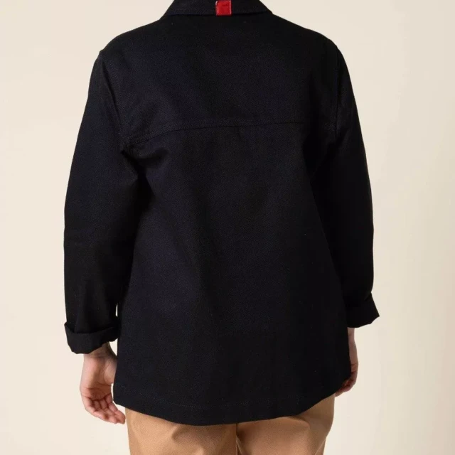 1083 - VESTE DE TRAVAIL DROITE 603 coton bio superdenim noir femme