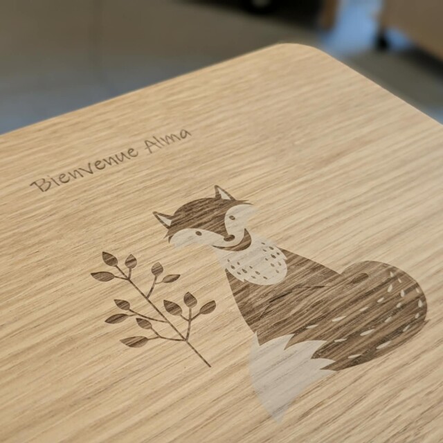 Manufacture Jacquemin - Coffret de naissance en bois personnalisable