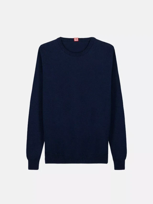 1083 - PULL 701 ESSENTIEL coton bio bleu marine