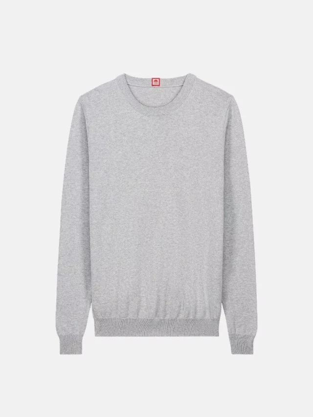 1083 - PULL 701 ESSENTIEL coton bio gris chiné