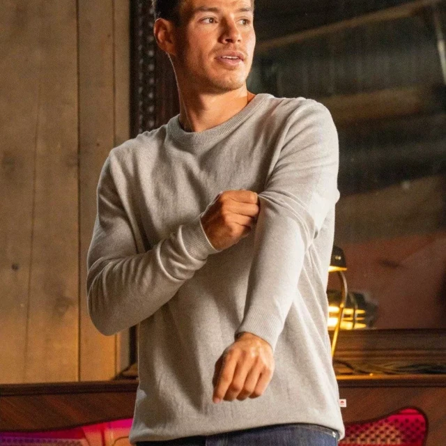 1083 - PULL 701 ESSENTIEL coton bio gris chiné