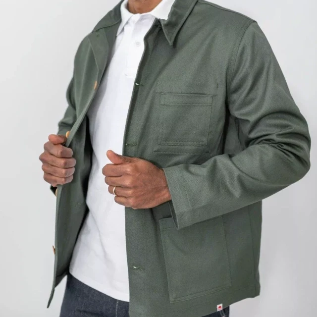 1083 - VESTE DE TRAVAIL 703 droite coton bio superdenim kaki