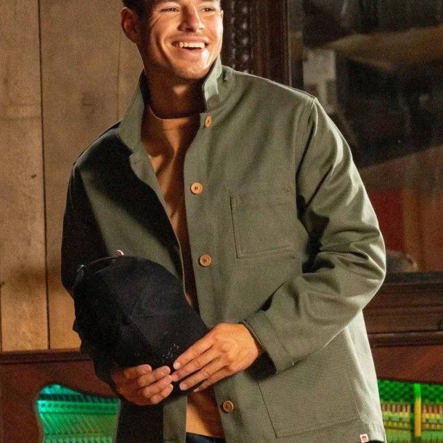 1083 - VESTE DE TRAVAIL 703 droite coton bio superdenim kaki