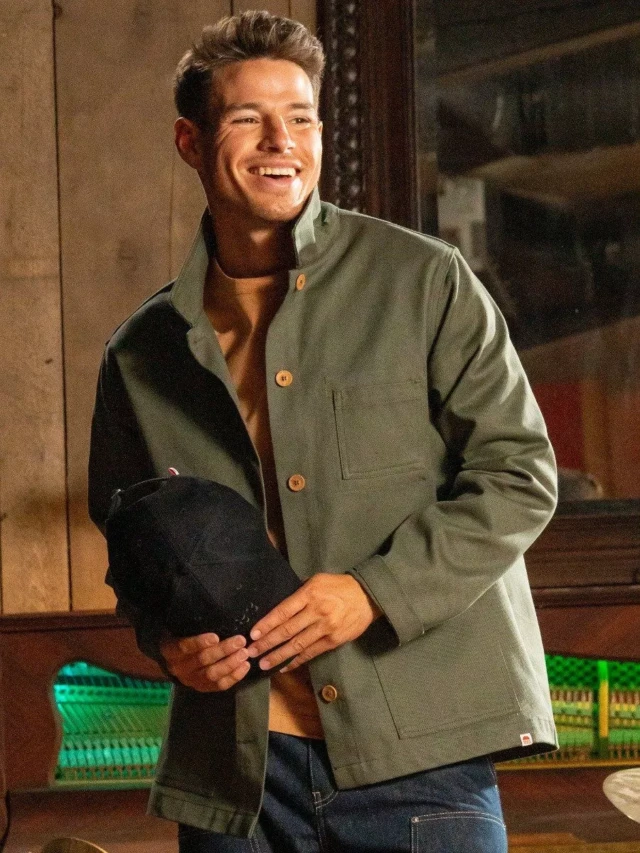 1083 - VESTE DE TRAVAIL 703 droite coton bio superdenim kaki