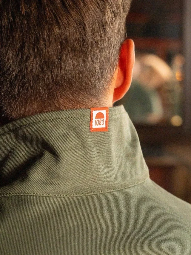 1083 - VESTE DE TRAVAIL 703 droite coton bio superdenim kaki