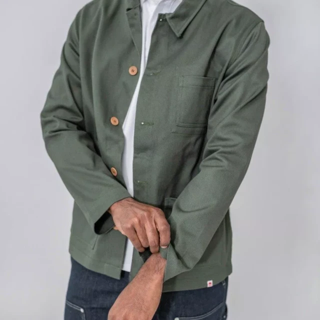 1083 - VESTE DE TRAVAIL 703 droite coton bio superdenim kaki