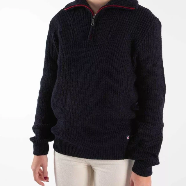 1083 - PULL CAMIONNEUR 772 VOLONTAIRE laine recyclee bleu Unisexe