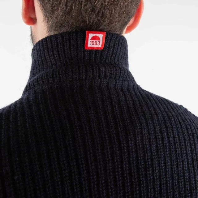 1083 - PULL CAMIONNEUR 772 VOLONTAIRE laine recyclee bleu Unisexe