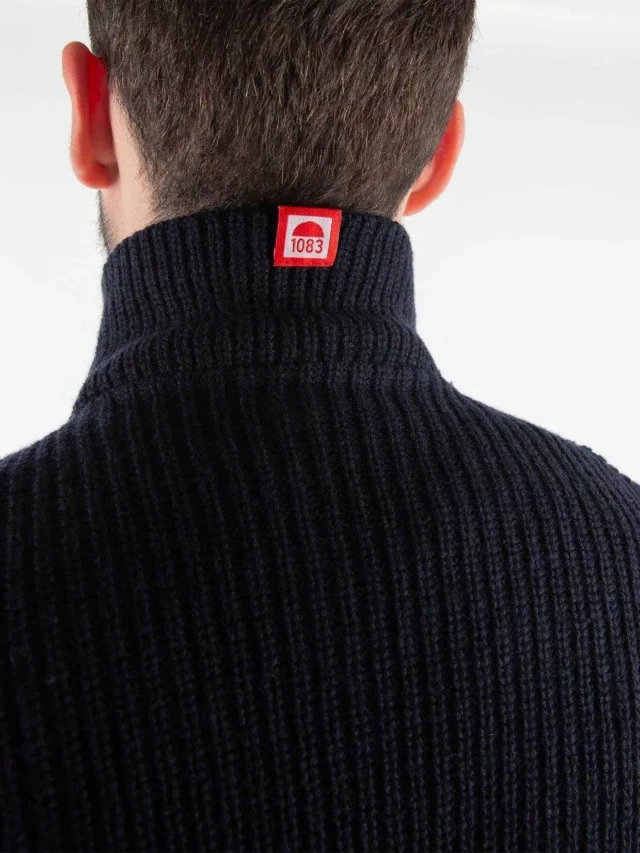 1083 - PULL CAMIONNEUR 772 VOLONTAIRE laine recyclee bleu Unisexe