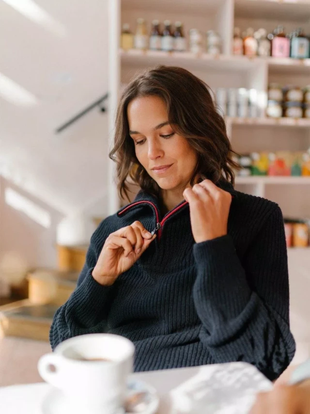 1083 - PULL CAMIONNEUR 772 VOLONTAIRE laine recyclee bleu Unisexe