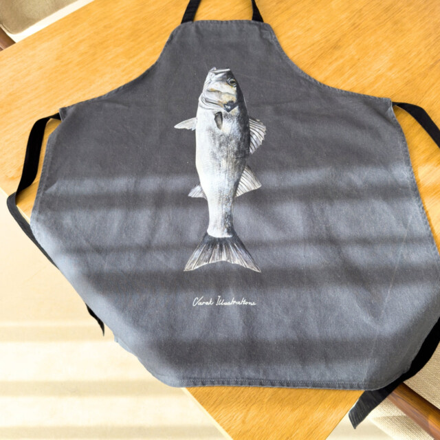 varek.illustrations - Tablier Gris Anthracite 100% coton : Le Bar