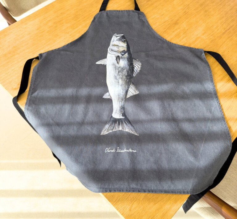 varek.illustrations - Tablier Gris Anthracite 100% coton : Le Bar