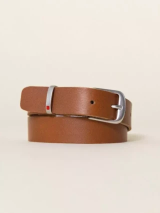 1083 - CEINTURE BOUCLE CARROND 821 cuir camel Unisexe