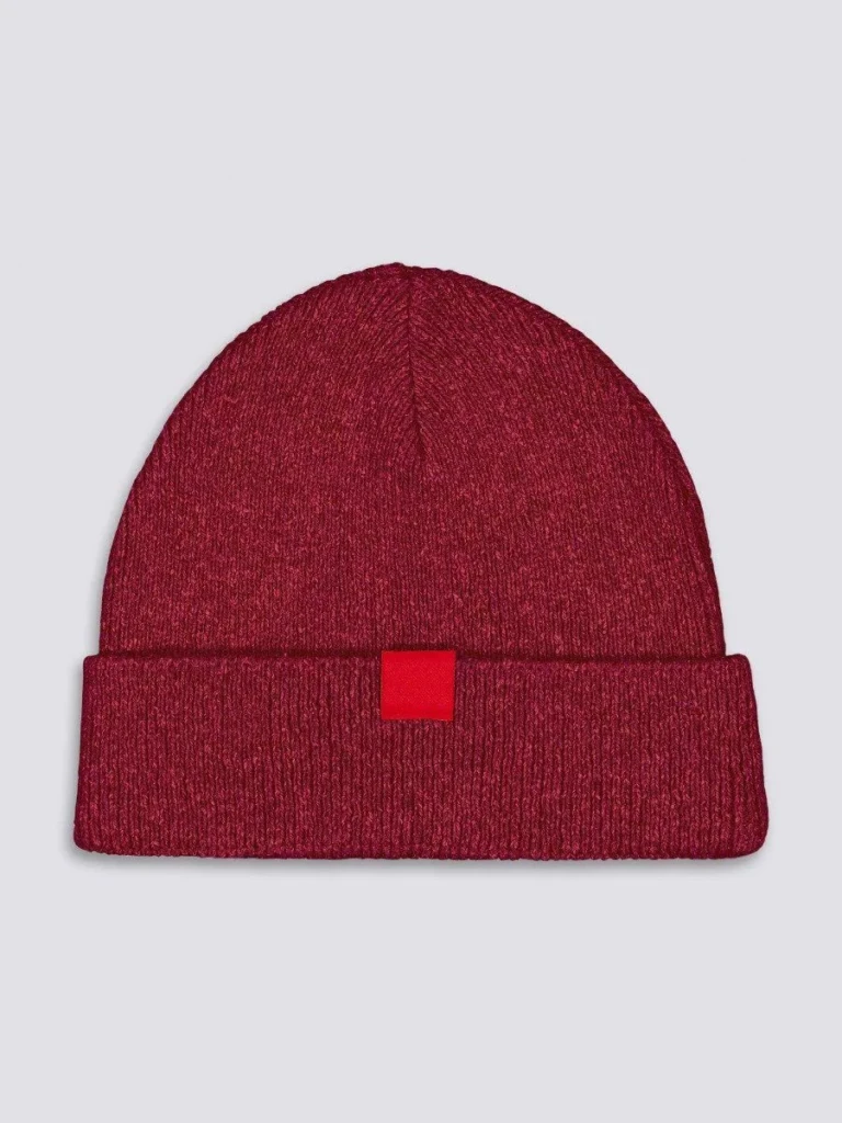 1083 - BONNET 841 coton recycle grenat Unisexe