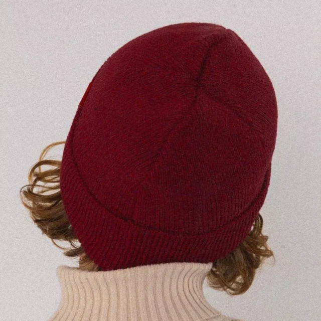 1083 - BONNET 841 coton recycle grenat Unisexe