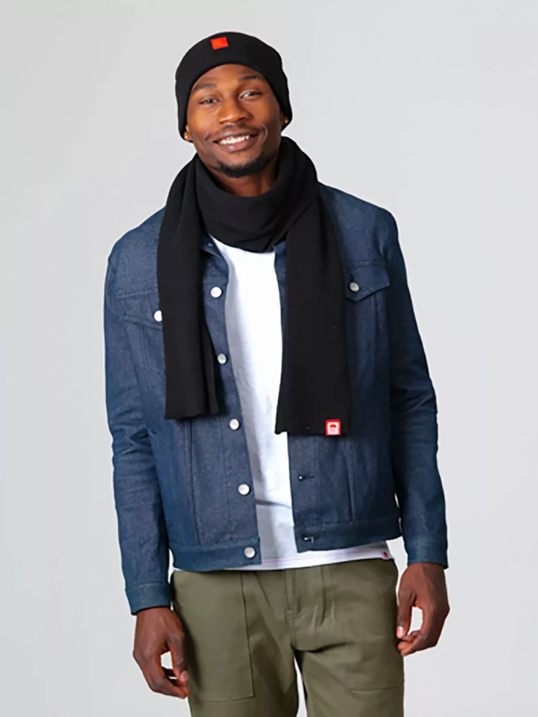 1083 - BONNET 841 coton recycle noir Unisexe