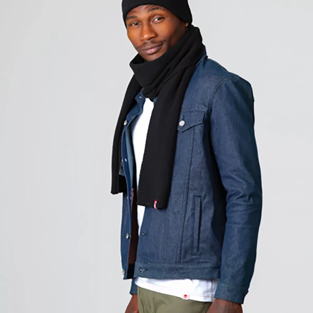 1083 - BONNET 841 coton recycle noir Unisexe