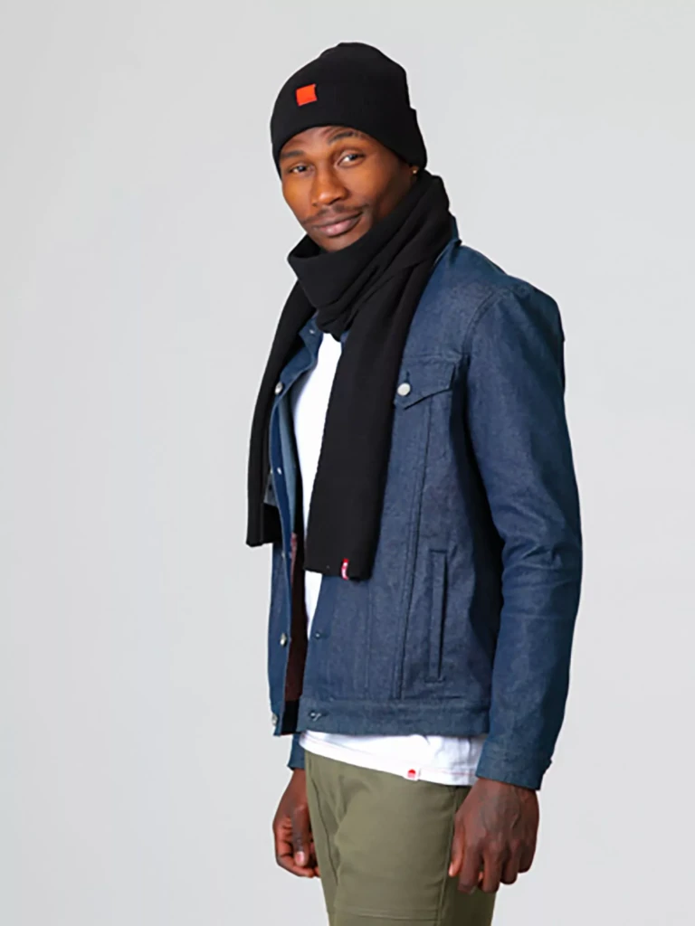 1083 - BONNET 841 coton recycle noir Unisexe