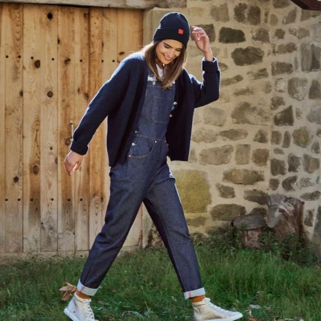 1083 - BONNET 841 VOLONTAIRE laine recyclee bleu Unisexe