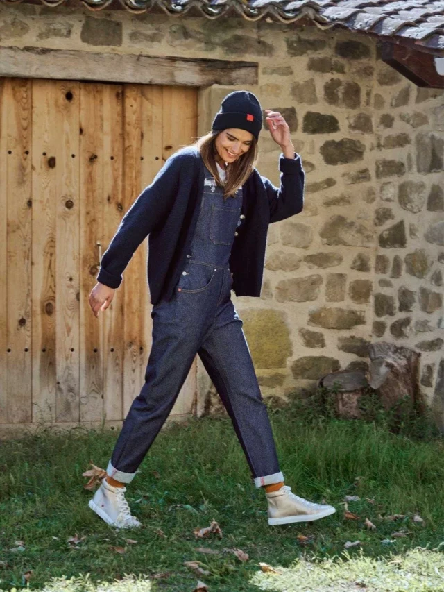 1083 - BONNET 841 VOLONTAIRE laine recyclee bleu Unisexe