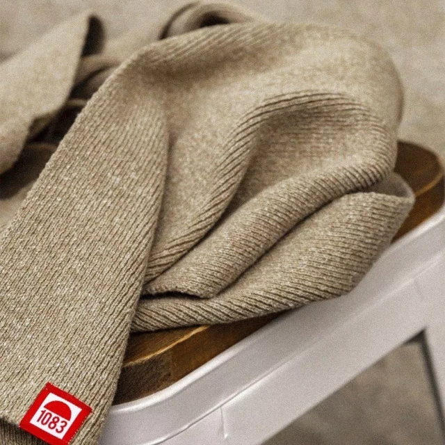 1083 - ECHARPE 842 écharpe beige coton recyclé durable