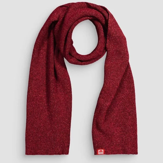 1083 - ECHARPE 842 coton recycle grenat Unisexe