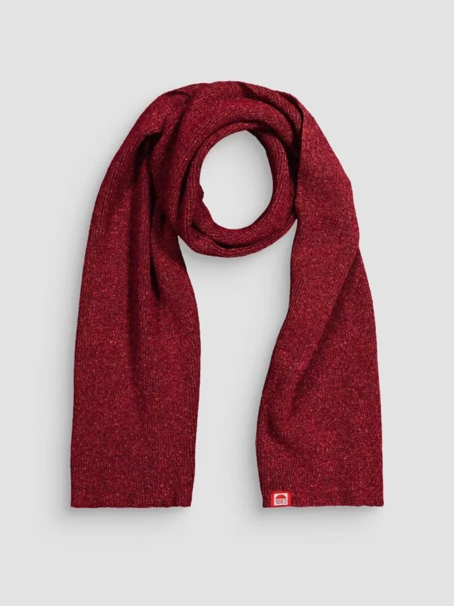 1083 - ECHARPE 842 coton recycle grenat Unisexe