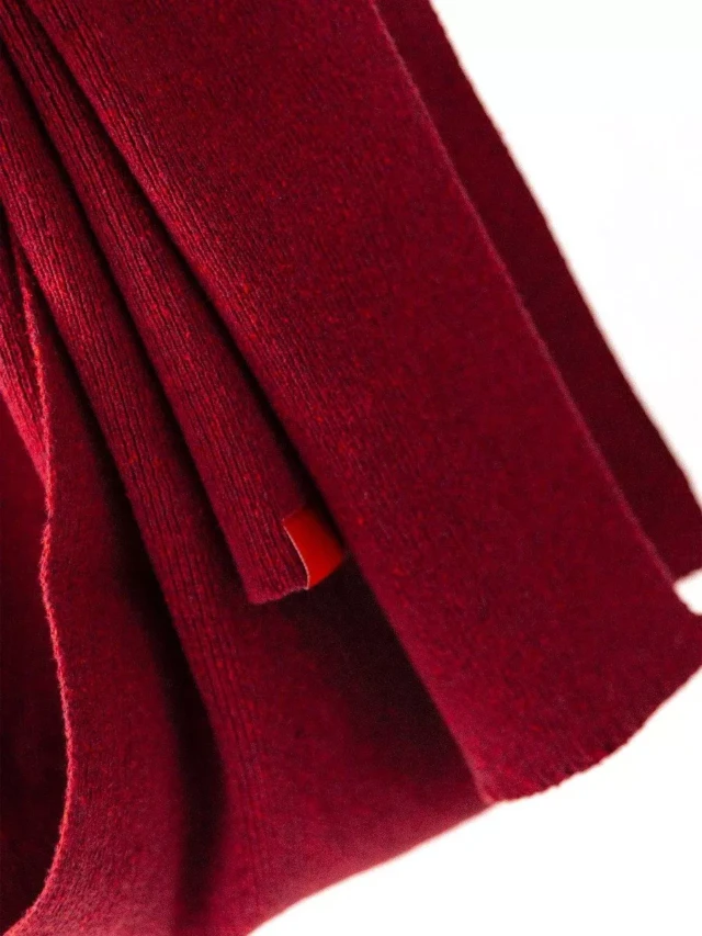 1083 - ECHARPE 842 coton recycle grenat Unisexe