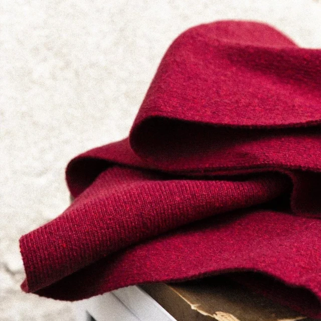 1083 - ECHARPE 842 coton recycle grenat Unisexe