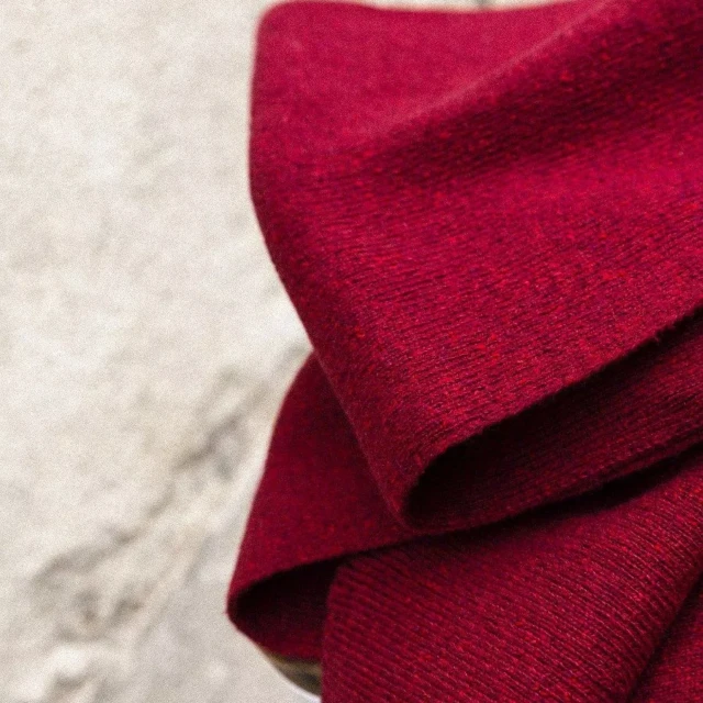 1083 - ECHARPE 842 coton recycle grenat Unisexe