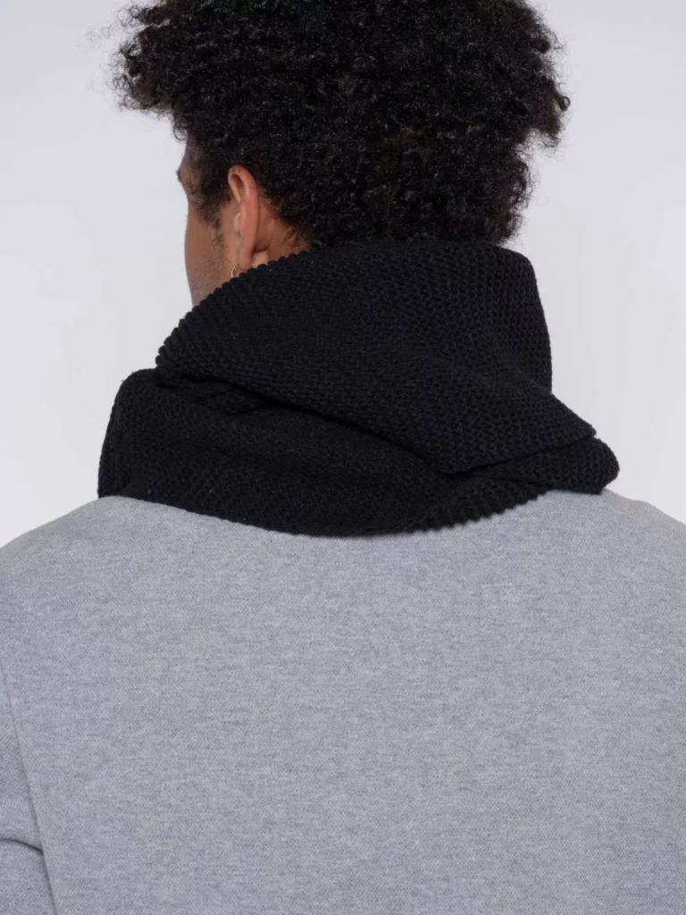 1083 - TOUR DE COU 844 coton recycle noir Unisexe