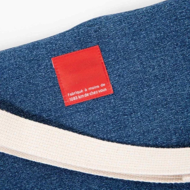 1083 - SAC BANANE DENIM 853 SURCYCLE coton bio indigo ocean Unisexe
