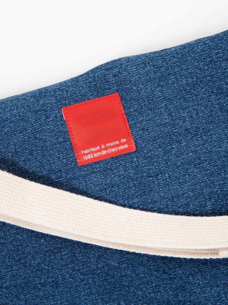 1083 - SAC BANANE DENIM 853 SURCYCLE coton bio indigo ocean Unisexe