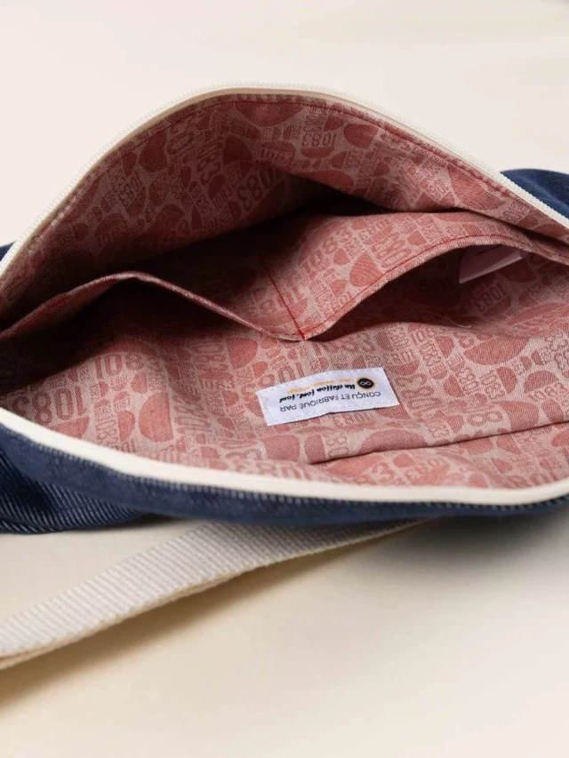 1083 - SAC BANANE DENIM 853 coton bio denimoriginal bleu Unisexe