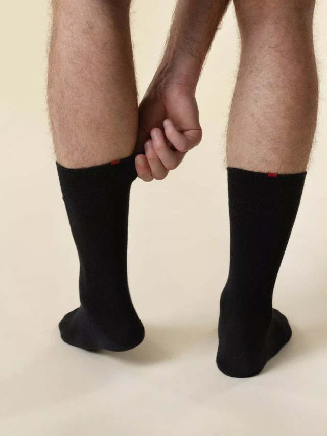 1083 - CHAUSSETTES 870 coton bio noir Unisexe