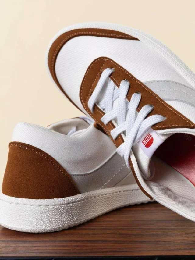 1083 - SNEAKERS VEGAN 901V microfibre ecru bleu glacier Unisexe