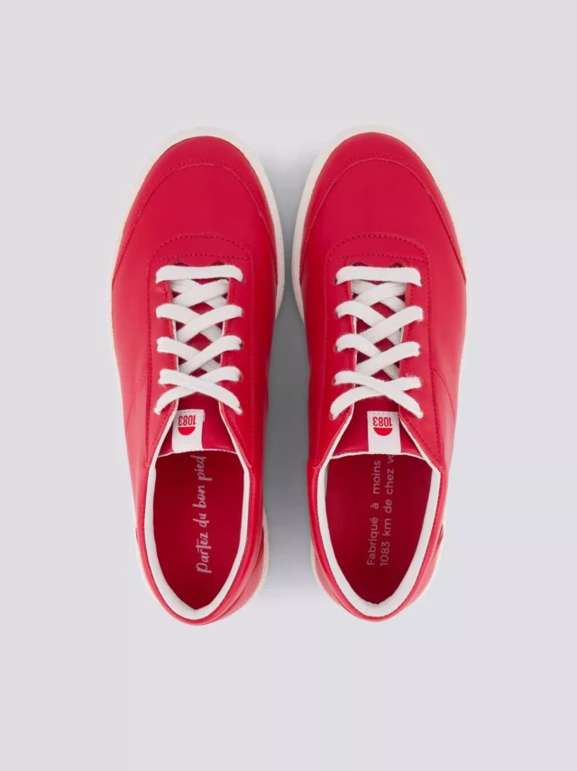 1083 - SNEAKERS 902 cuir rouge Unisexe